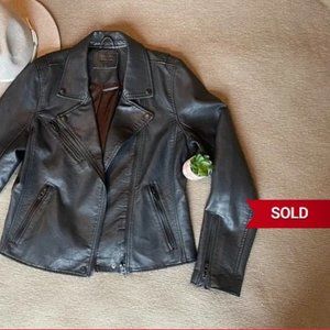 Like New Blank NYC Vegan Leather Jacket with Black Hardware
